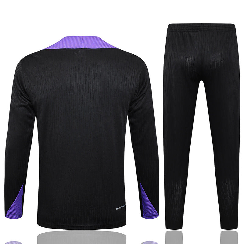 KIT PRÉ JOGO - PARIS SAINT GERMAIN - PRETO E ROXO - 24/25