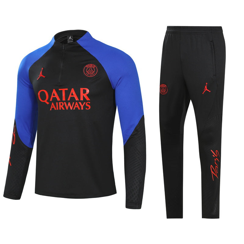 KIT PRÉ JOGO - PARIS SAINT GERMAIN (PSG) - PRETO E AZUL ESCURO